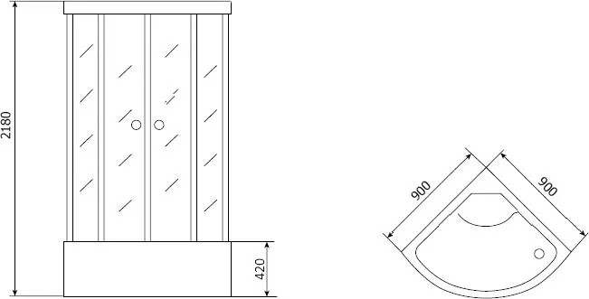 Душевая кабина Timo eco TE-0790 изображение