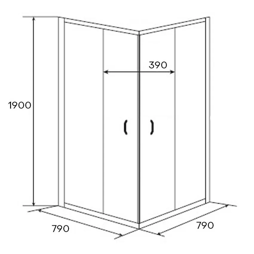 Душевой угол Timo Altti 618 Foggy Glass 80х80х190 изображение