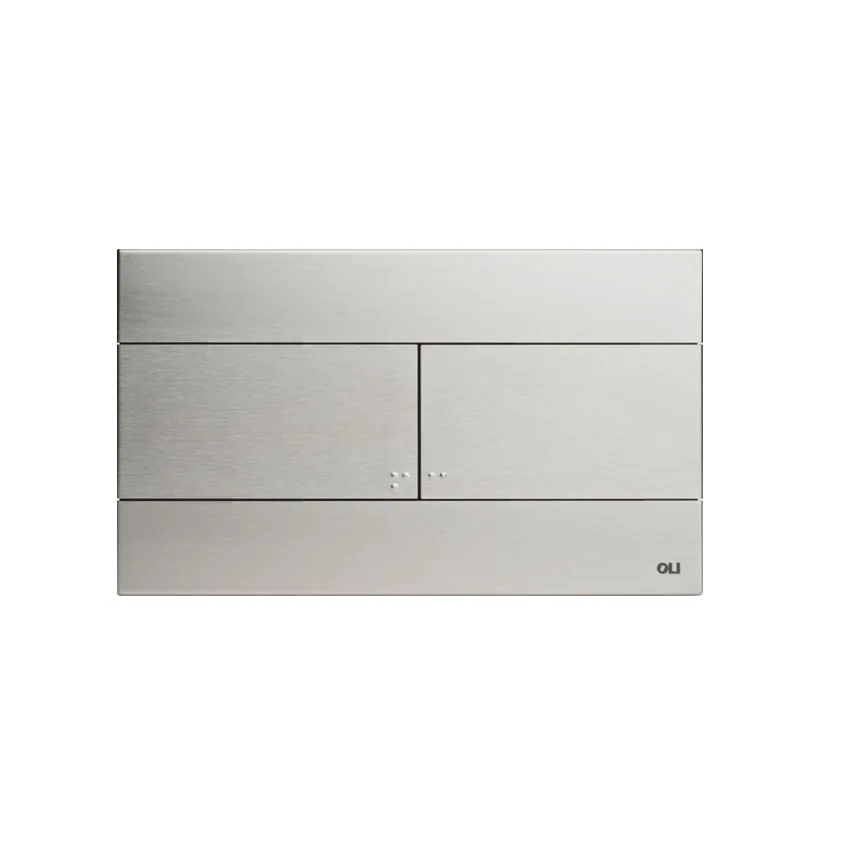 Кнопка смыва механическая Oli двойная Slim Inox пластиковая матовый