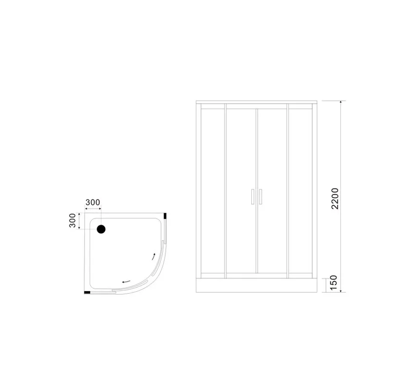 Душевая кабина B&W G5501 100х100 изображение