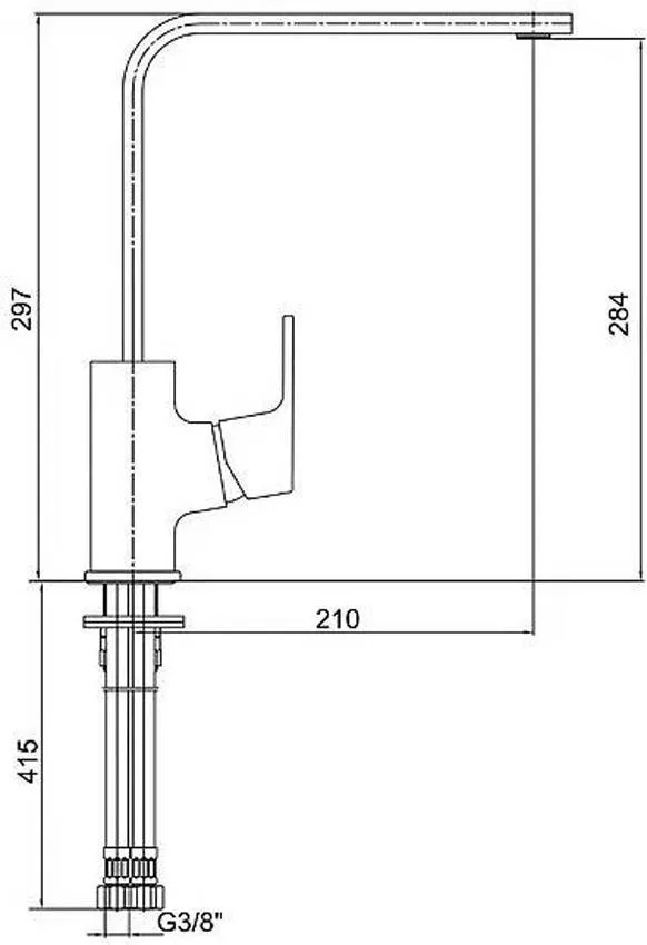 Смеситель для кухни E.C.A. Tiera 102118123EX изображение