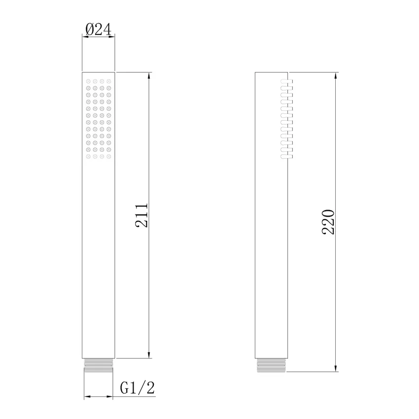 Душевая лейка Abber AF0051B латунь, черный матовый изображение
