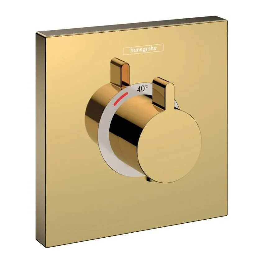 Термостатический смеситель для душа (внешняя часть) Hansgrohe Select Highflow 15760990 полированное золото