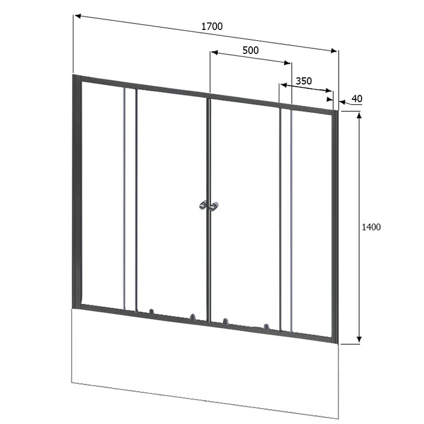 Душевая шторка на ванну Byon WT 170 изображение