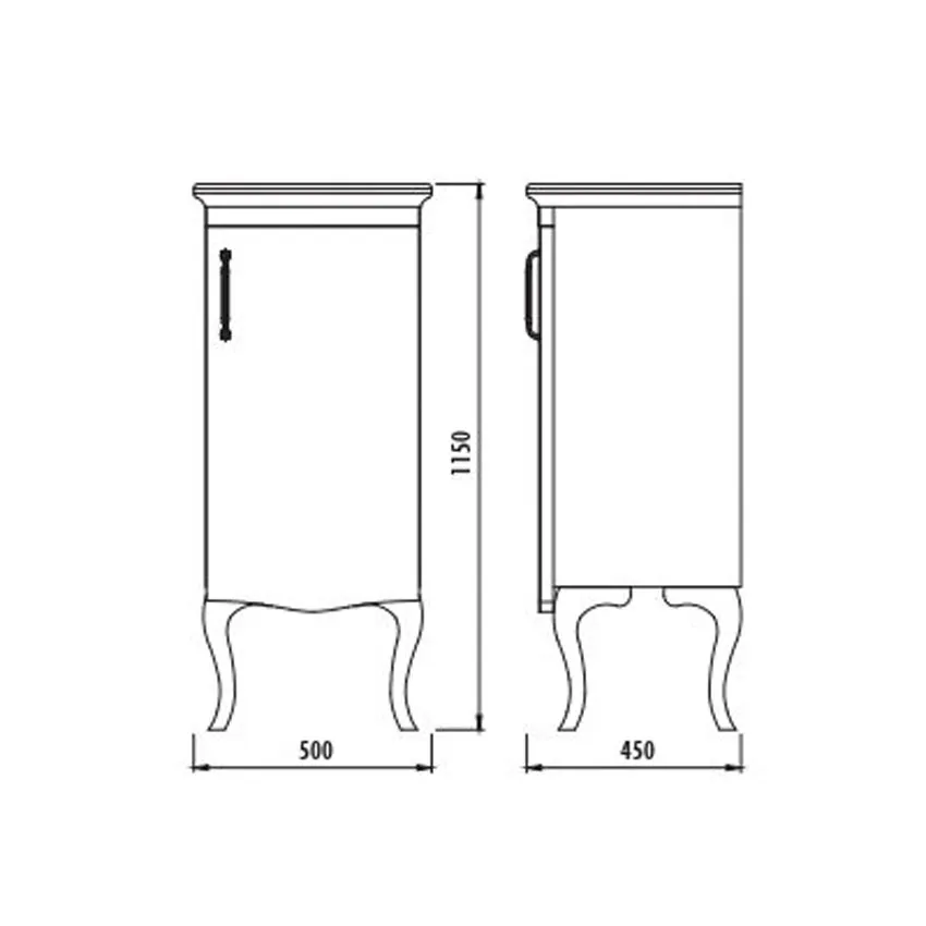 Боковой шкаф Creavit Antik изображение
