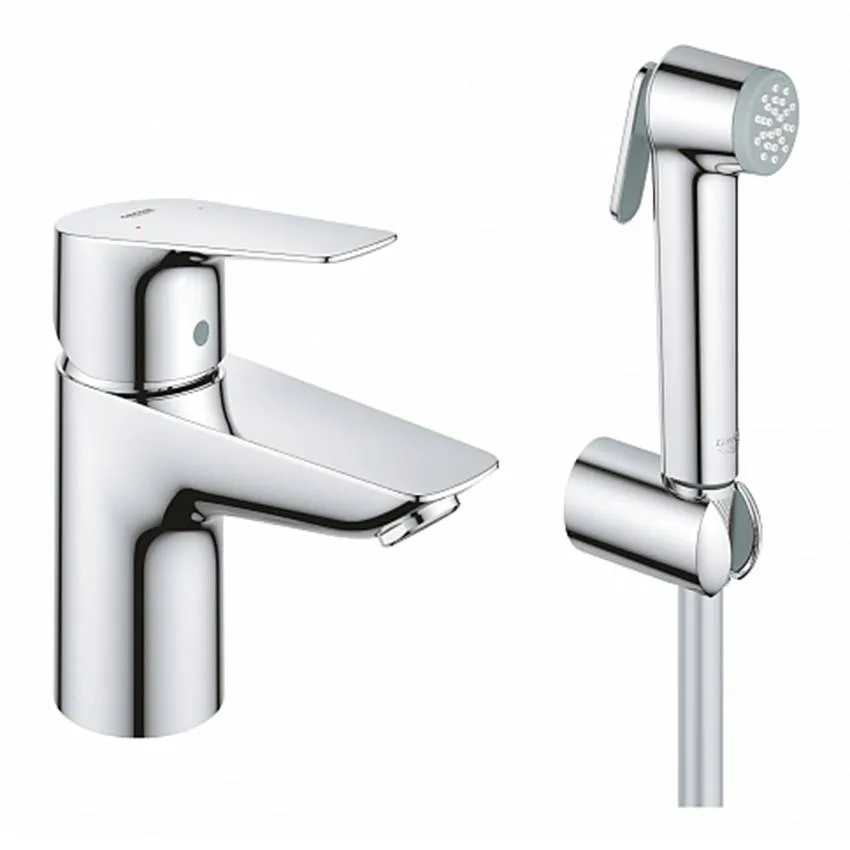 Смеситель для раковины Grohe BauEdge 23757001 с гигиеническим душем