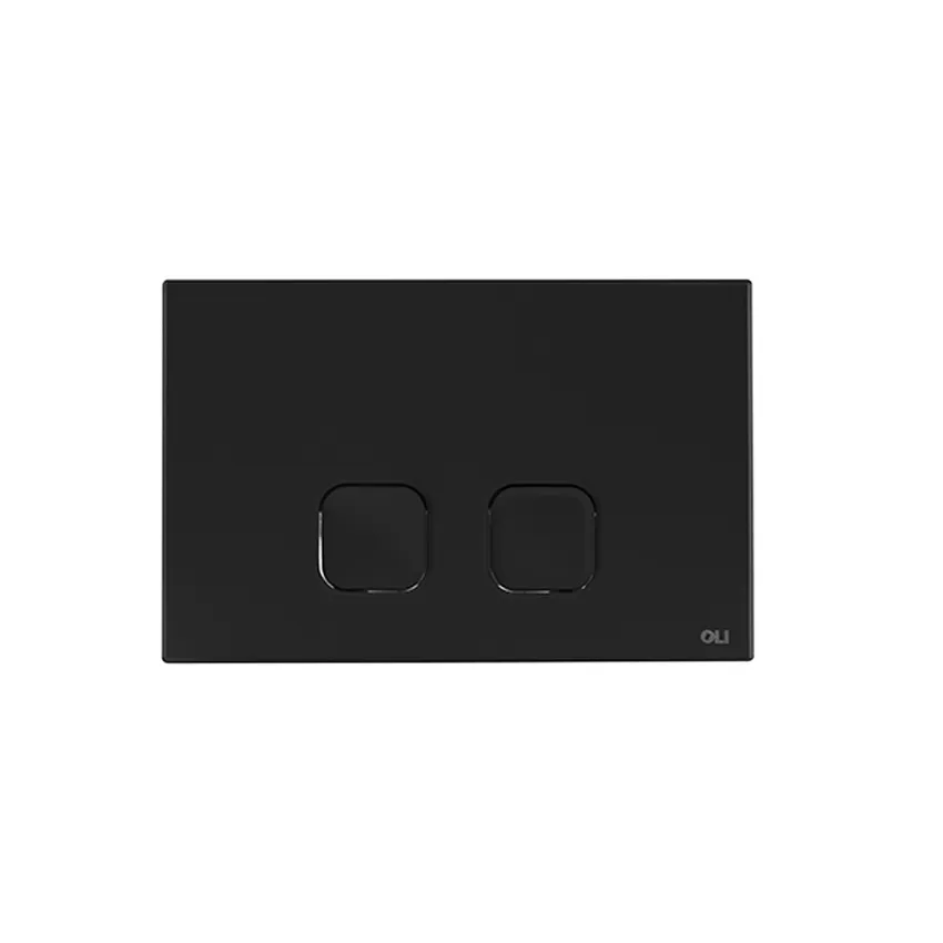 Кнопка смыва механическая Oli двойная Plain пластиковая черный soft touch