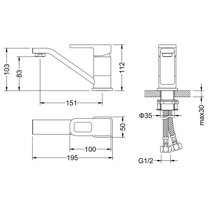 Смеситель для раковины Timo Sahara 2201-15/00F хром изображение