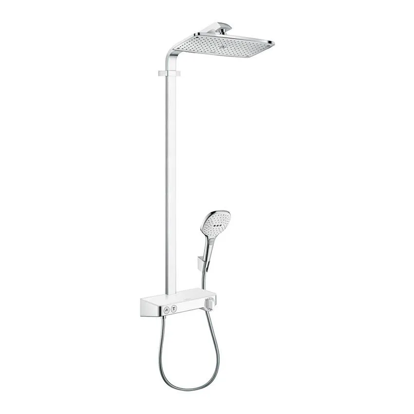 Душевая система Hansgrohe Raindance Select E360 1jet ST Showerpipe 27288400 белый/хром