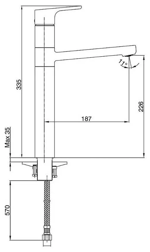 Смеситель для раковины E.C.A. Luna 102108949EX изображение