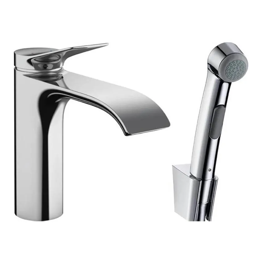 Смеситель для раковины Hansgrohe Vivenis 110 с гигиеническим душем 75210000