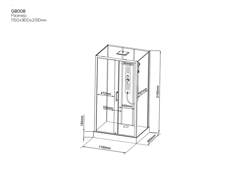 Душевая кабина B&W G8008 изображение