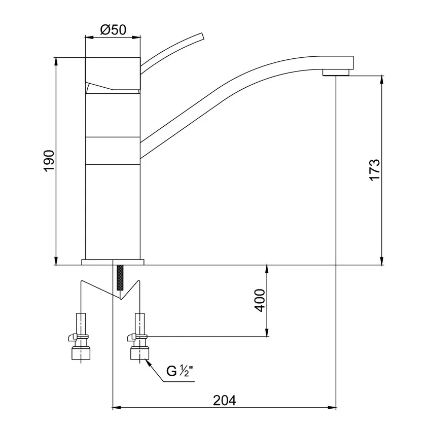 Смеситель для кухни Timo Berta 0303FN chrome изображение