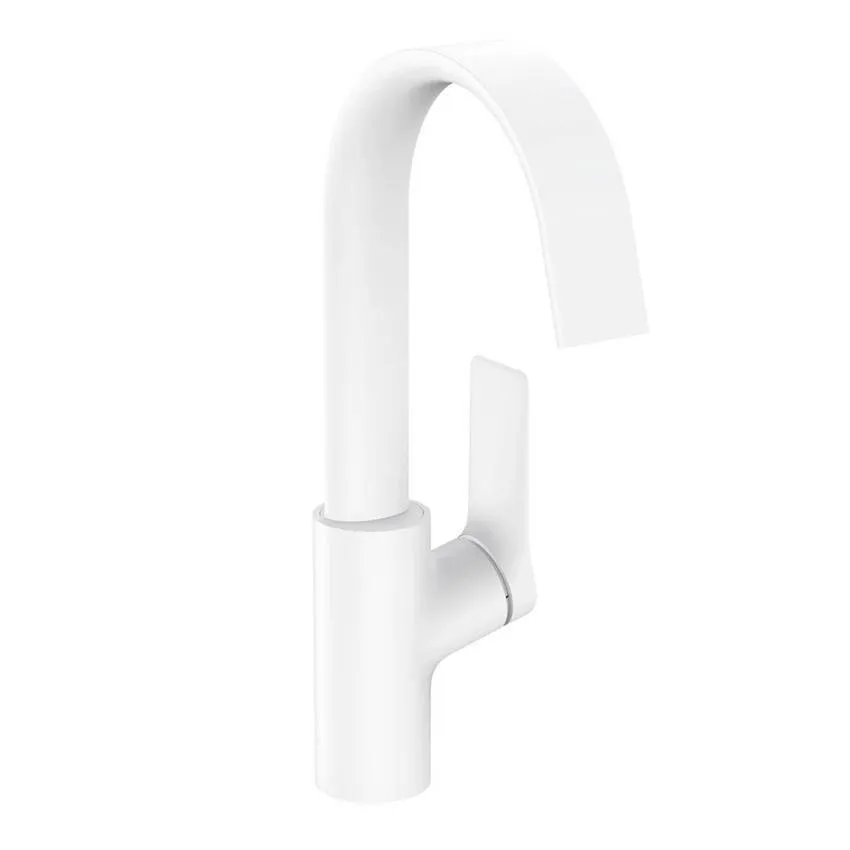 Смеситель для раковины Hansgrohe Vivenis 210 push open 75030700 матовый белый