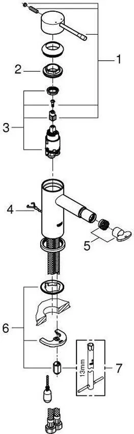 Смеситель для биде Grohe Essence 32934001 изображение