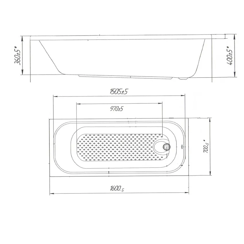 Ванна акриловая Poseidon Nika 160x70 изображение