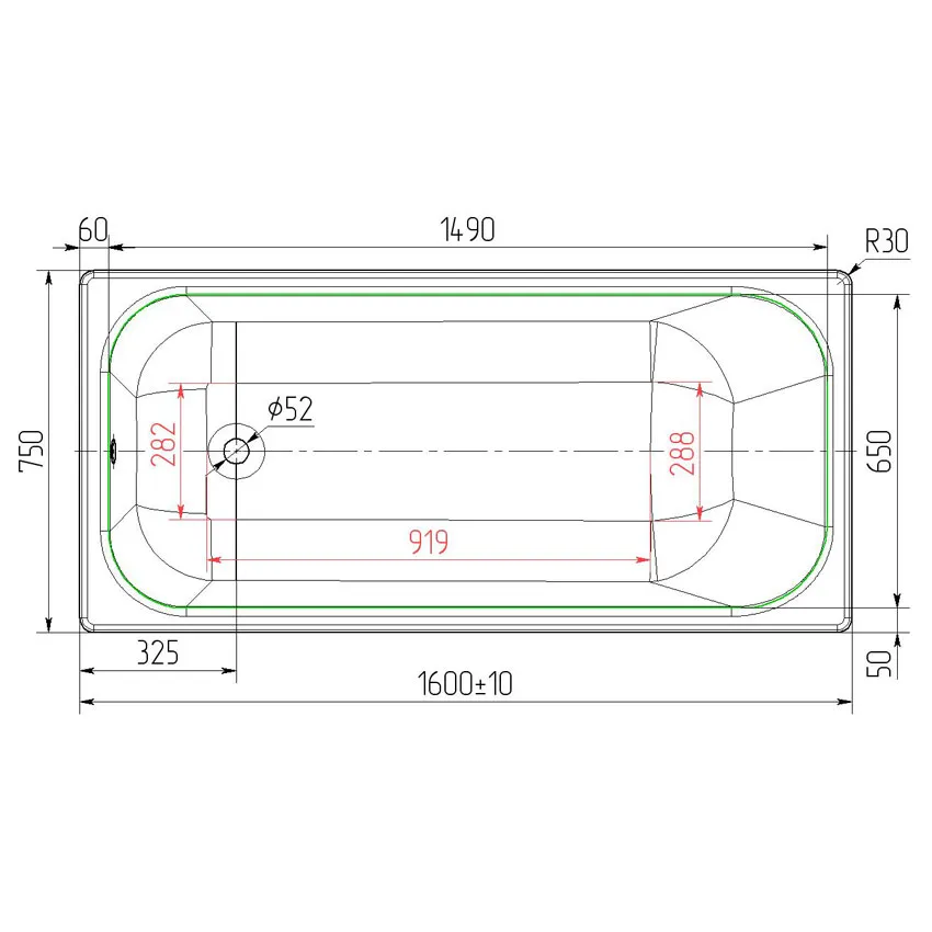 Ванна чугунная Универсал Ностальжи 160 изображение