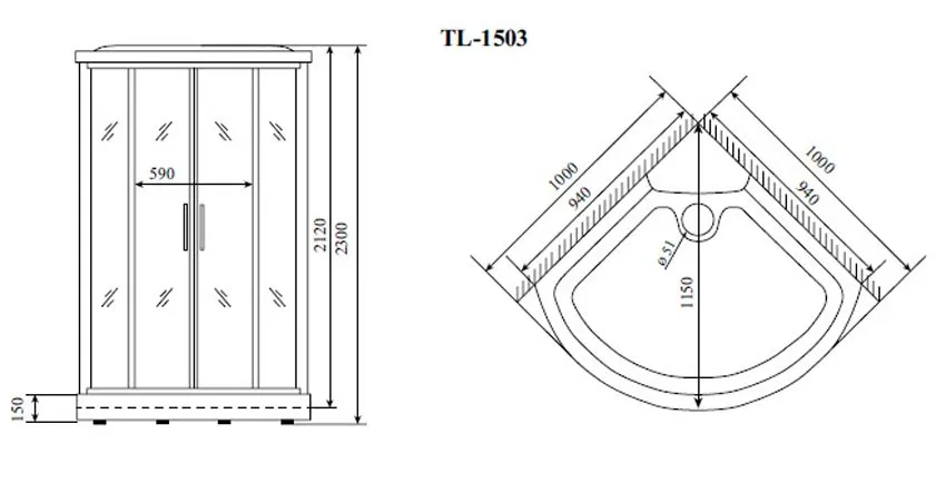 Душевая кабина Timo Lux TL-1503 изображение