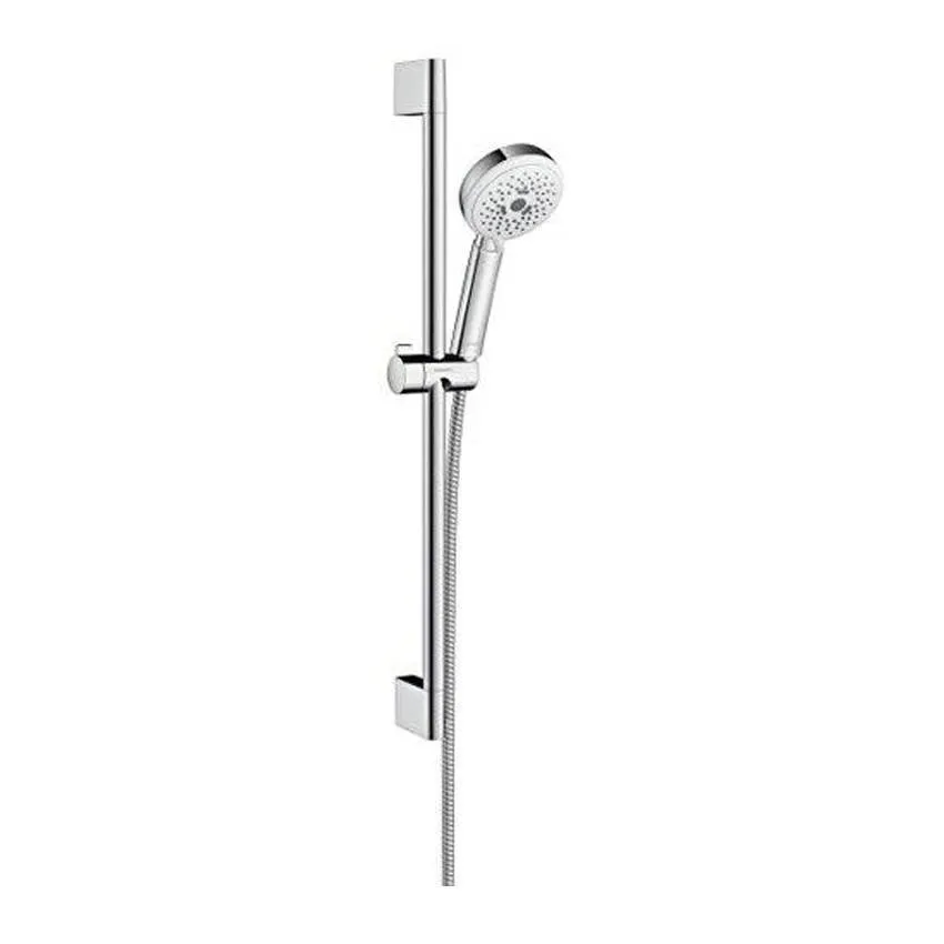 Душевой гарнитур Hansgrohe Crometta 100 Multi 26650400 со штангой 65 см, белый/хром