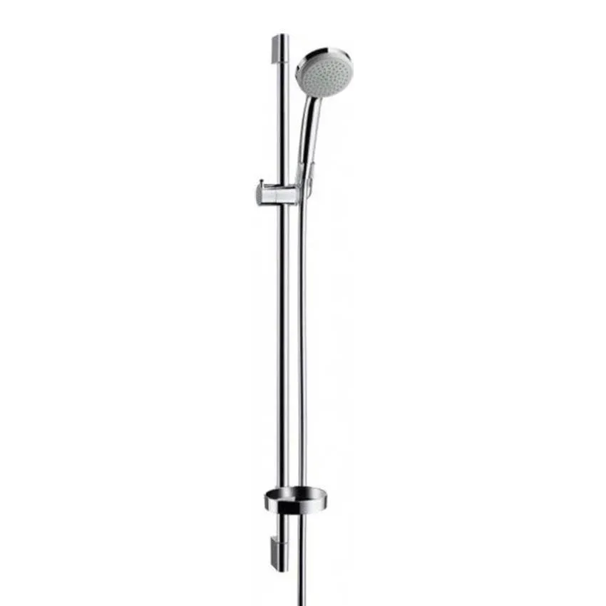 Душевой набор Hansgrohe Croma 100 1jet 27724000 со штангой 90 см и мыльницей, хром