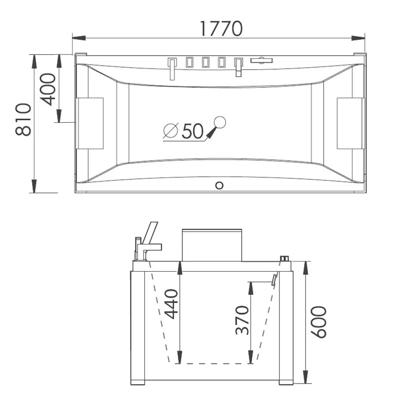 Ванна акриловая Gemy G9076 K изображение