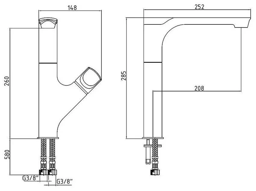 Смеситель для кухни E.C.A. Myra 102118063HEX изображение
