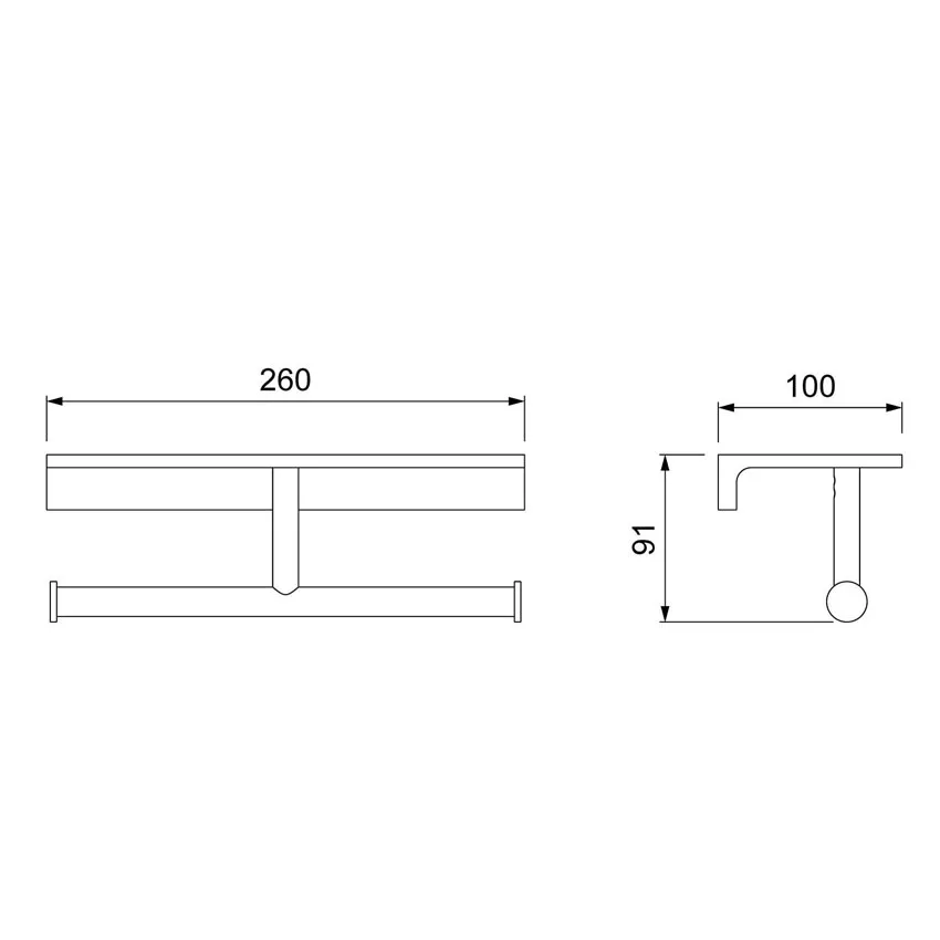 Бумагодержатель двойной с полкой для телефона Timo Selene 10045/00 хром изображение