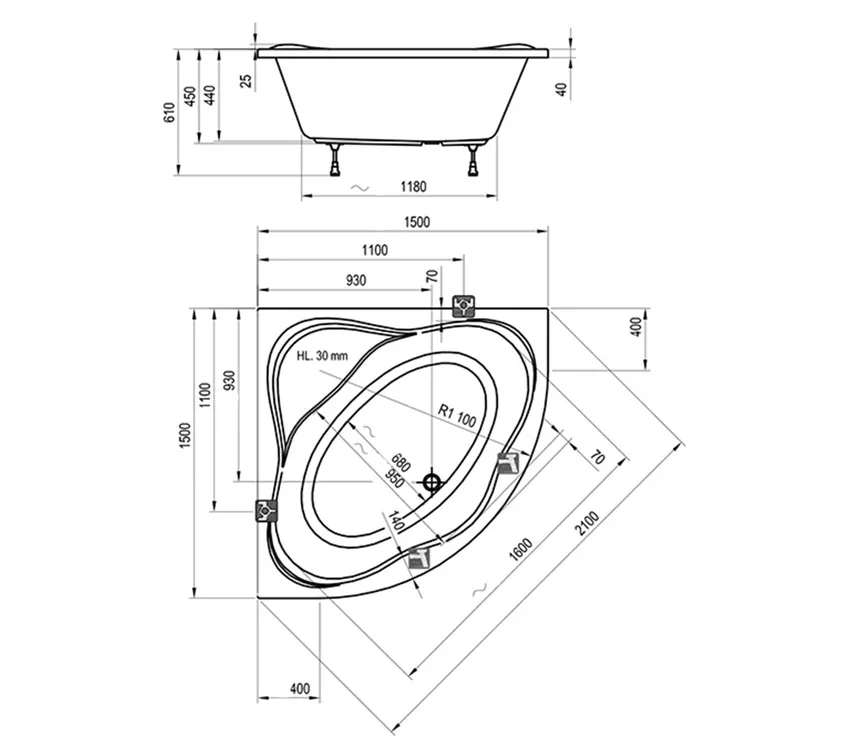 Ванна акриловая Ravak New Day 150x150 изображение