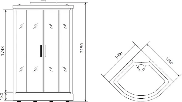 Душевая кабина Timo eco ТЕ-0701 изображение