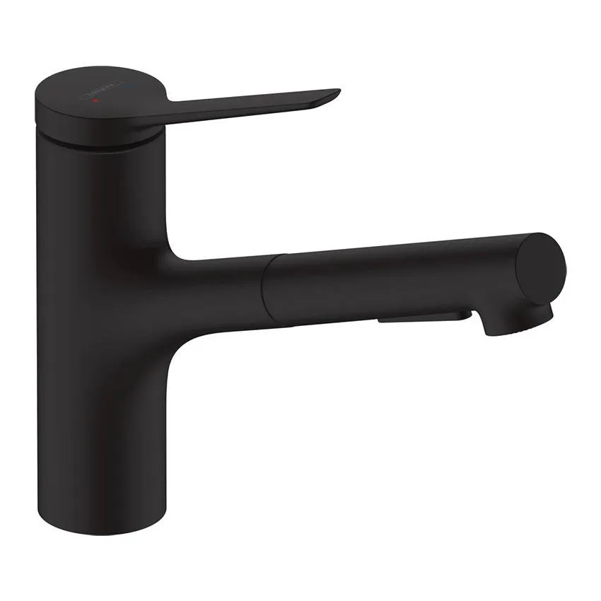 Смеситель для кухни Hansgrohe Zesis M33 74800670 с вытяжным душем, матовый черный