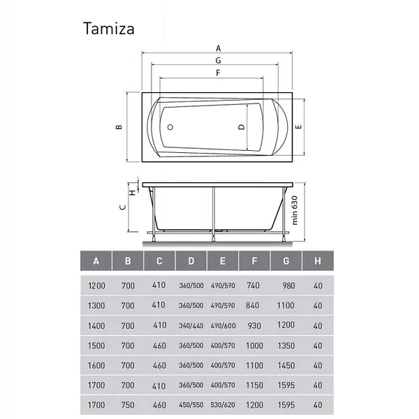 Ванна акриловая Relisan Tamiza 160x70 изображение