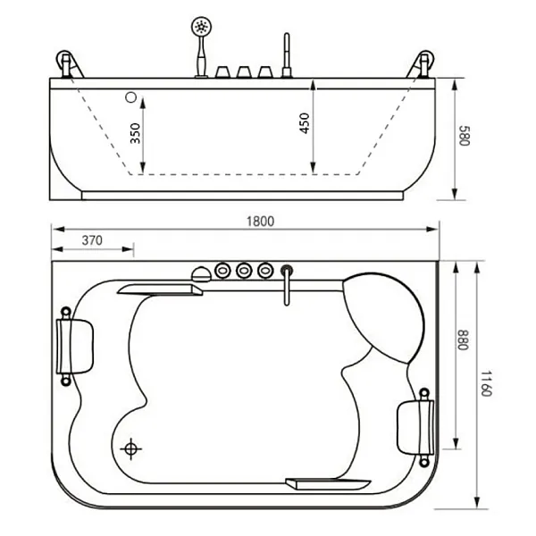 Ванна акриловая Gemy G9085 O L изображение